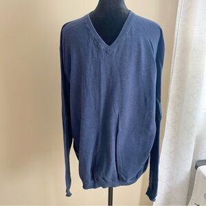 White + Warren V-Neck Cotton Sweater